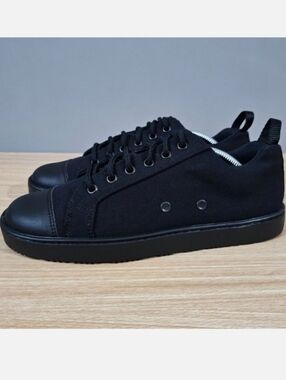 Woobies Sneakers Black Mod 1 Womens Shoes Canvas Slip Resistant Size 6.5